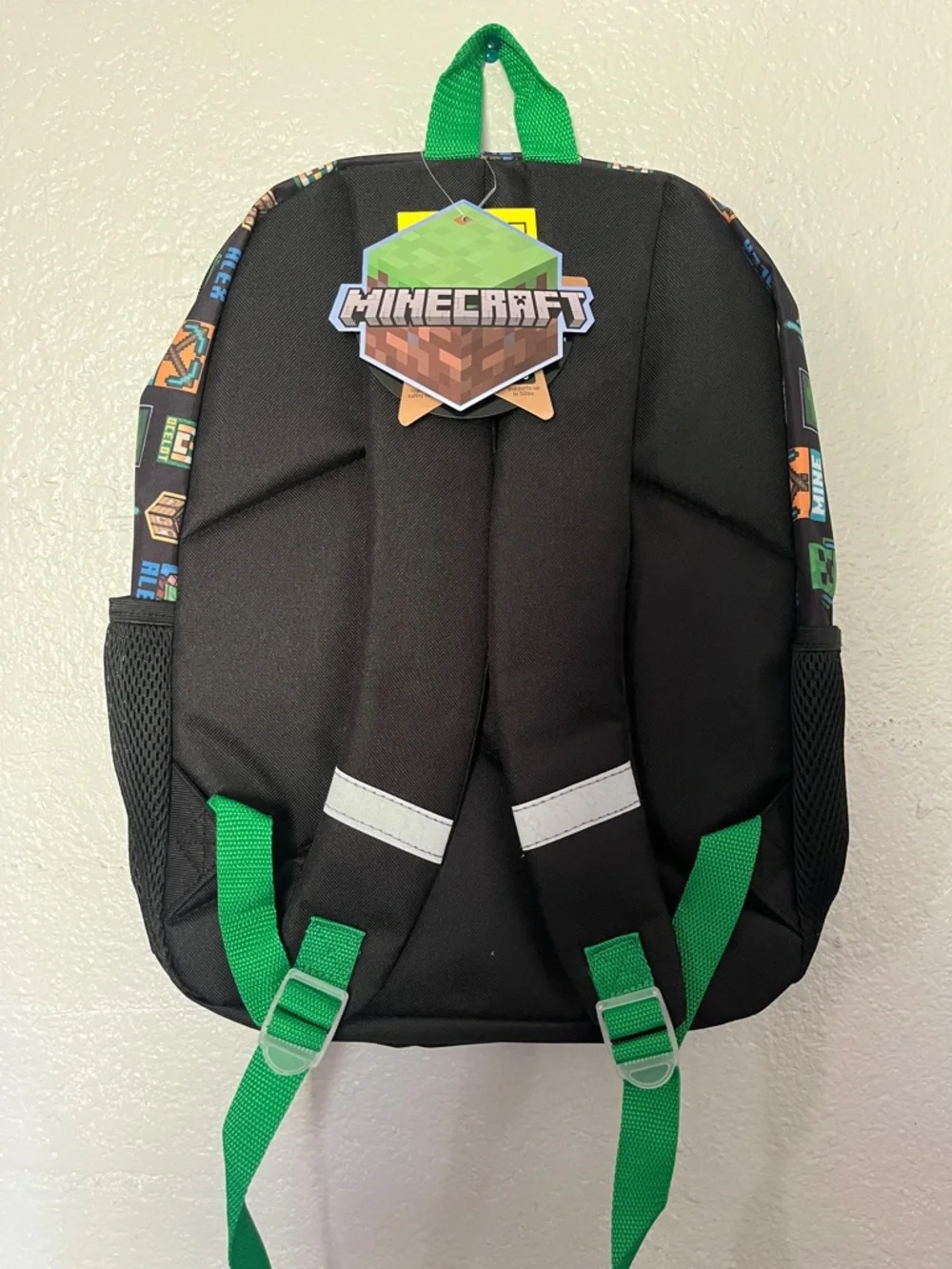 Minecraft Kids Backpack with Green Creeper Graphic - Official - Picture 5 of 8